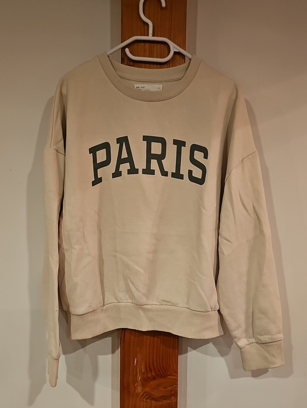 Cream "PARIS" Crewneck Sweatshirt
